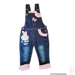 FUYIMEI BUNNY JEAN ROMPER SIZE 18MTHS